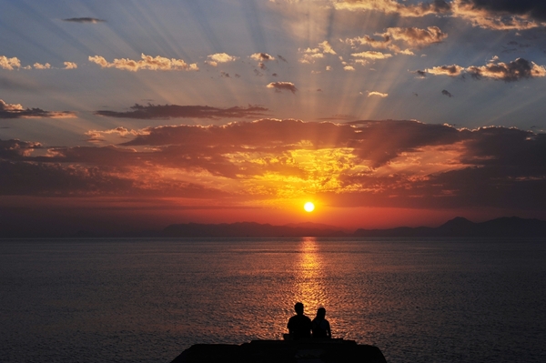 Sunset in Rhodes, Greece