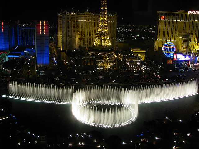 The famous Bellagio Fountains