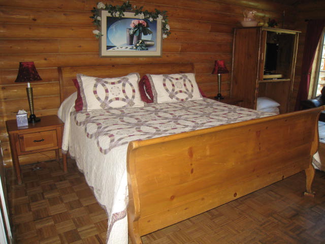 Inside a cabin at the Mr. Charleston Lodge
