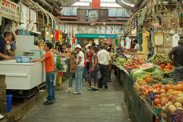The bustling Mahane Yehuda Market