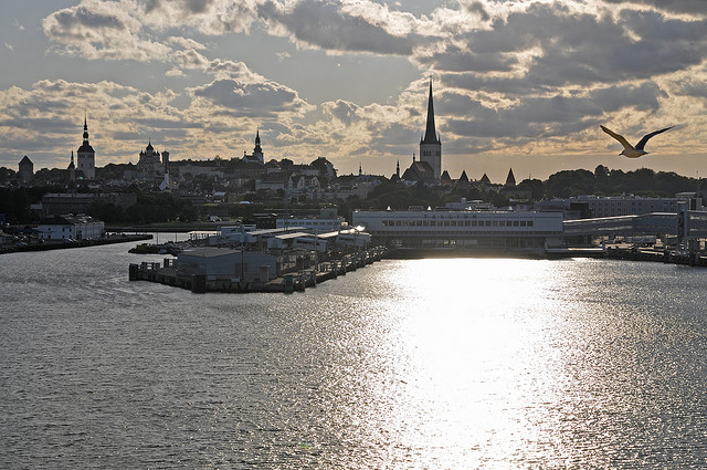 The port of Tallinn, Estonia