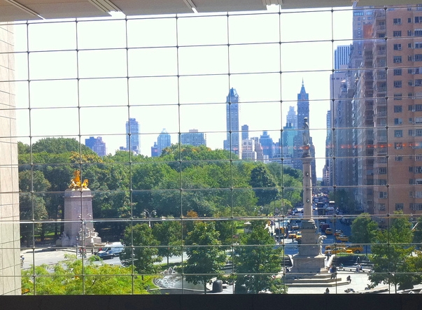 View of Columbus Circle from Bouchon Bakery, New York