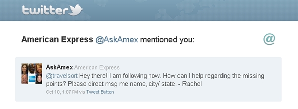 Does Twitter Work For Customer Service? AskAmex Tweet Offering to Help