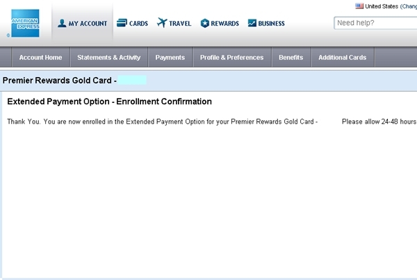10,000 AMEX Bonus Points for Enrolling in Extended Payment
