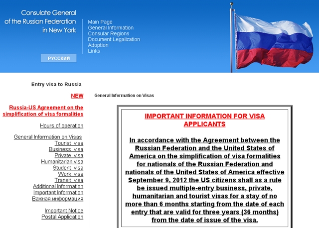 Russian Visa Requirements Have 109