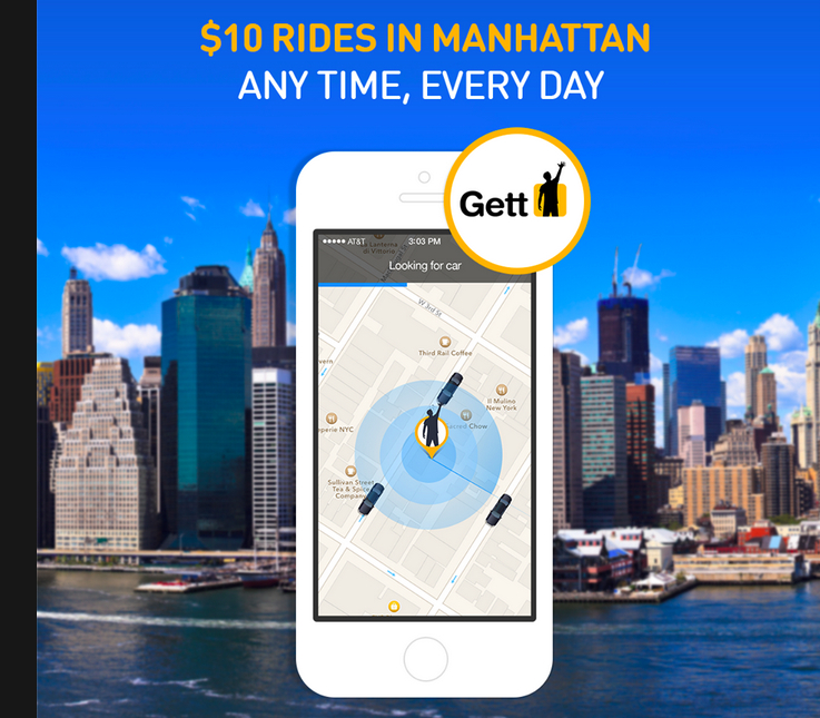 Gett NYC: $10 Rides Within Manhattan!
