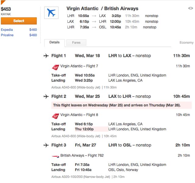 LHR to LAX for $453 RT on Virgin Atlantic