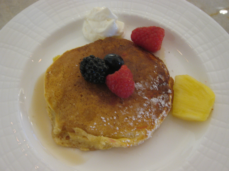 Lemon Ricotta Pancake with Berries, AMEX Centurion Lounge, Las Vegas