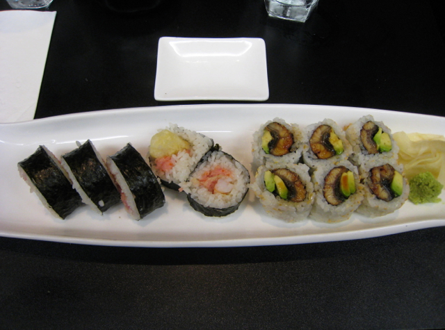 Tsushima Sushi NYC - Maki Special with Spicy Tuna Shrimp Tempura and Eel Avocado Rolls