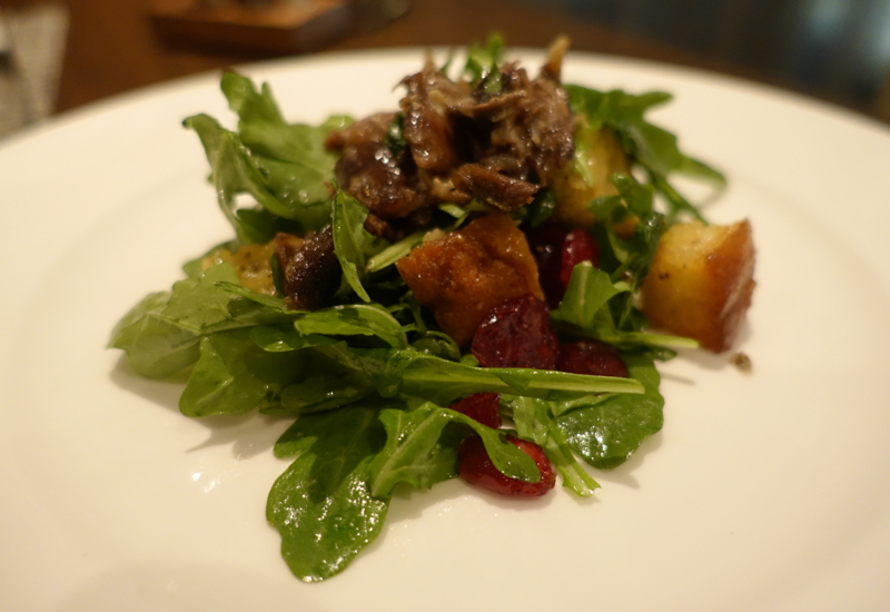 British Airways First Class Lounge Review - Salad with Duck Confit