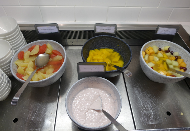 British Airways Arrivals Lounge Review: Mixed Fruit and Strawberry Yogurt