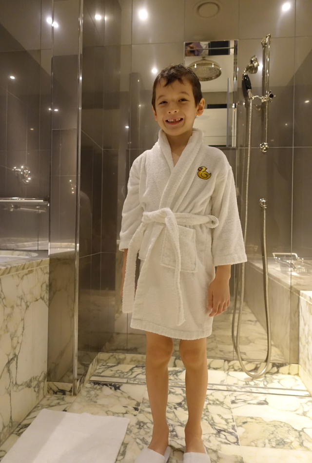 Rosewood London Review - Kids Bathrobe and Slippers