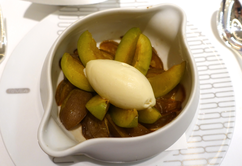 Plum Cookpot with Almond Ice Cream, Rivea London