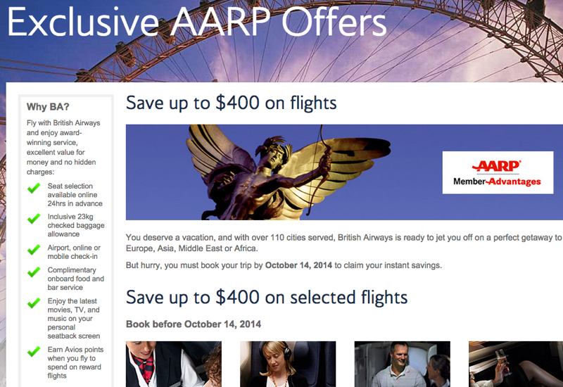 AARP $400 Off British Airways Business Class Flights Offer Extended
