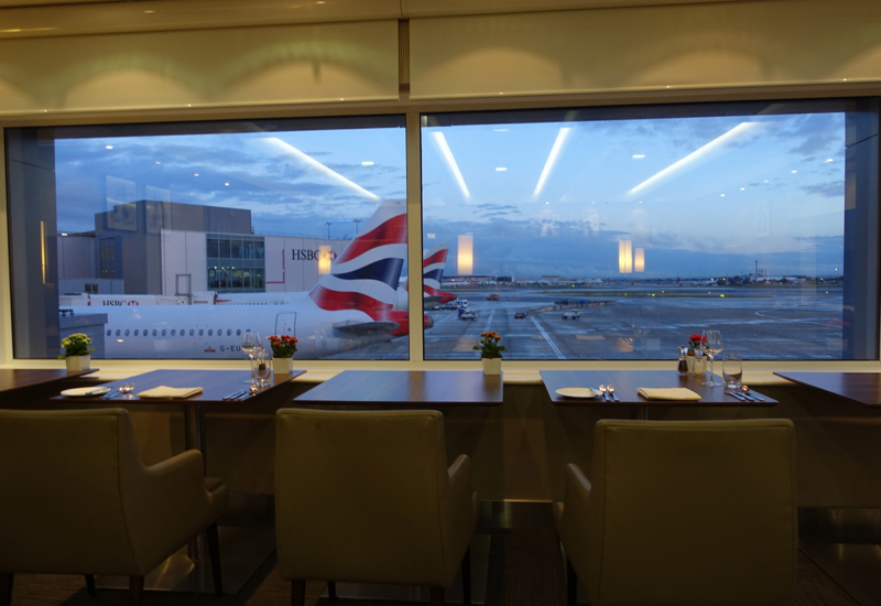 View from Pre-Flight Dining Room, British Airways First Class Lounge LHR T3