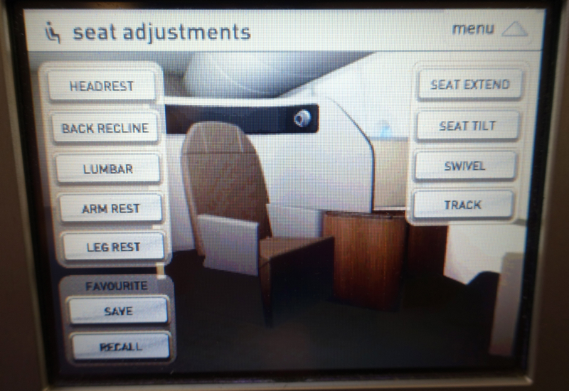 Qantas First Class A380 Review-Seat Controls