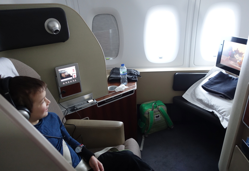 Qantas First Class A380 Review: Watching a Movie