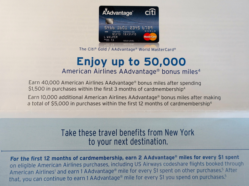 50K Citi Gold AAdvantage World Mastercard Bonus Offer (Targeted)