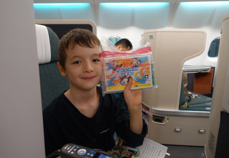 Cathay Pacific Business Class Review A330 - Children's Disney Welcome Amenity