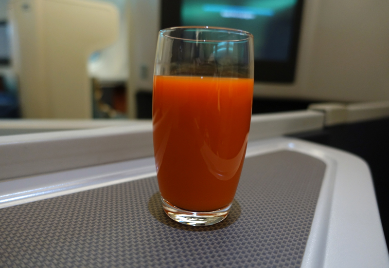 Cathay Pacific Business Class Review A3380 - Welcome Drink