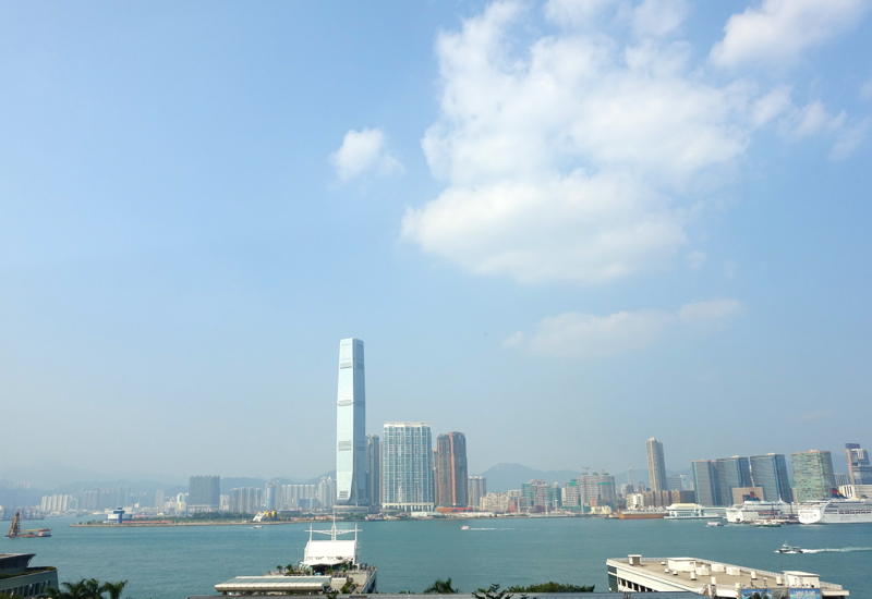 View from Lung King Heen of Victoria Harbour, Hong Kong