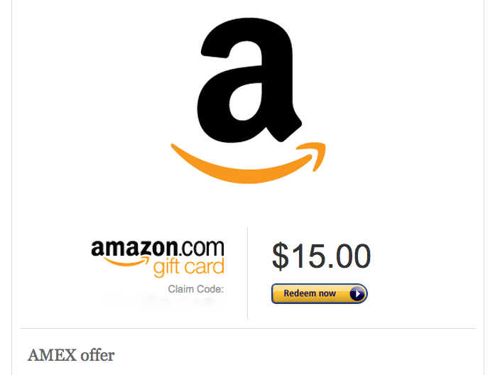 $15 Free Amazon Spend from AMEX (Targeted)