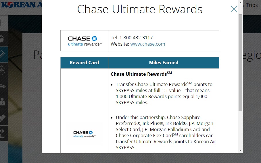 Korean Air Skypass to Return as Chase Ultimate Rewards Transfer Partner