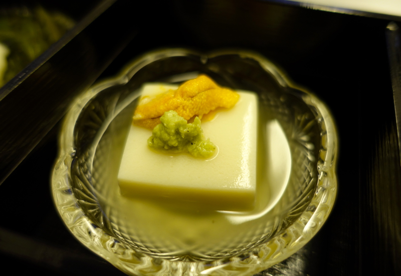 Tofu with Uni (Sea Urchin), JAL Business Class