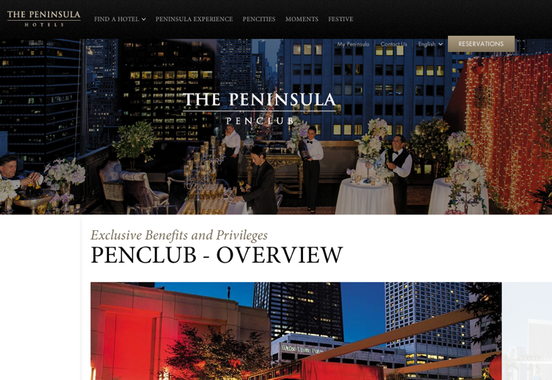 PenClub Peninsula Hotels Preferred Partner Benefits