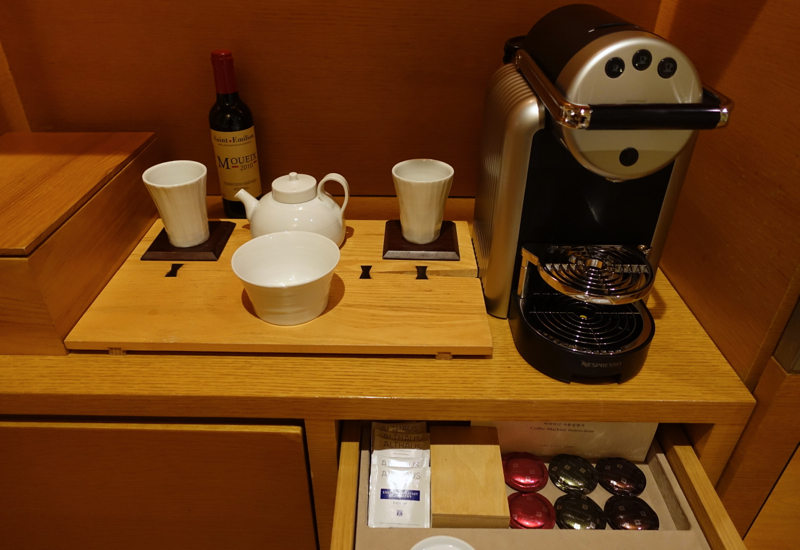 Nespresso Machine and Capsules, Park Hyatt Seoul