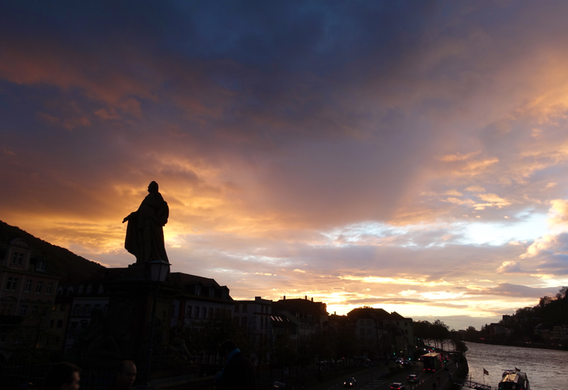 What to Do in Heidelberg: Sunset from the Old Bridge