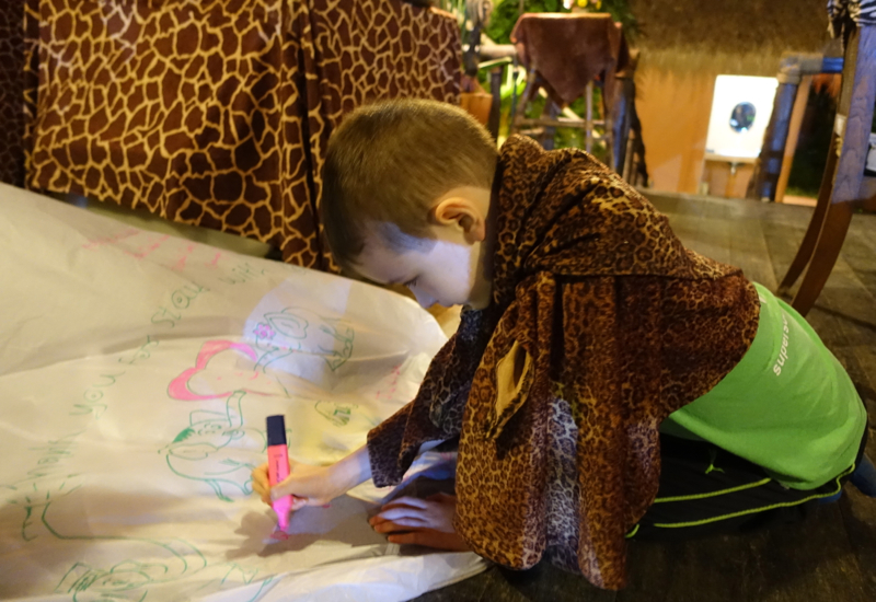 Our Son Puts the Finishing Touches on Our Lantern