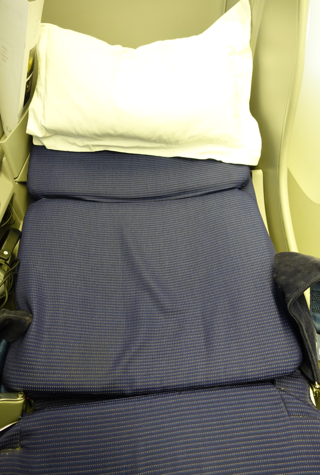 KLM Business Class-Angled Flat Seat Reclined