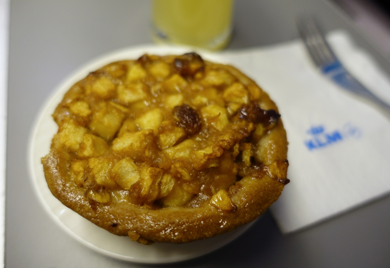 Warm Apple Pie, KLM Business Class