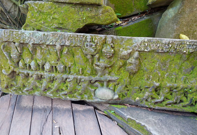 Churning of the Ocean of Milk Carving, Beng Mealea