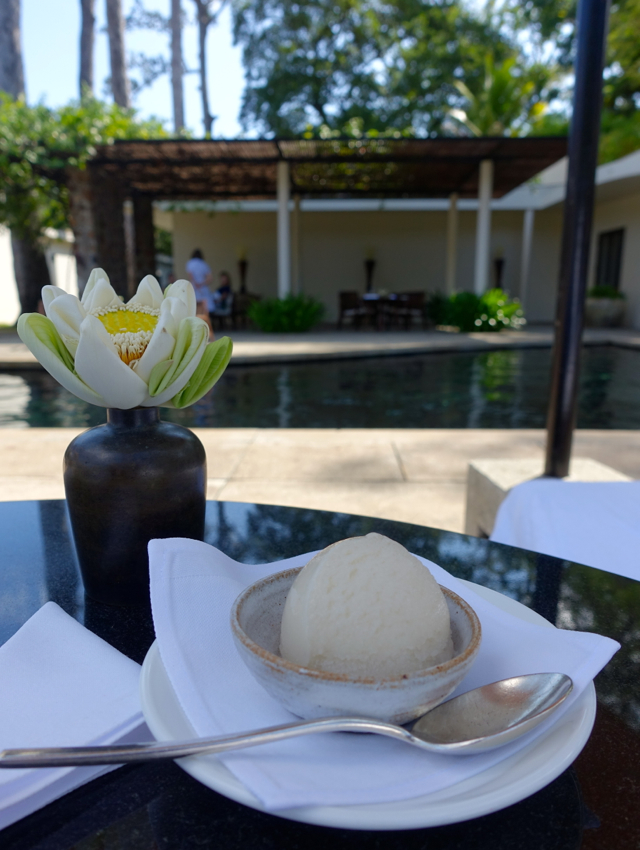 Delicious Sorbet Poolside at Amansara