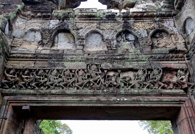 Carvings of Apsara Dancers at Preah Khan Temple