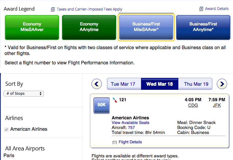 AAdvantage Saver Business Class to Europe Cheaper Than Delta SkyMiles Level 1 Award