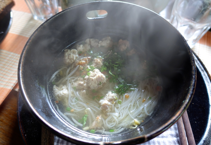 Noodle Soup for Breakfast at Amansara's Khmer Village House