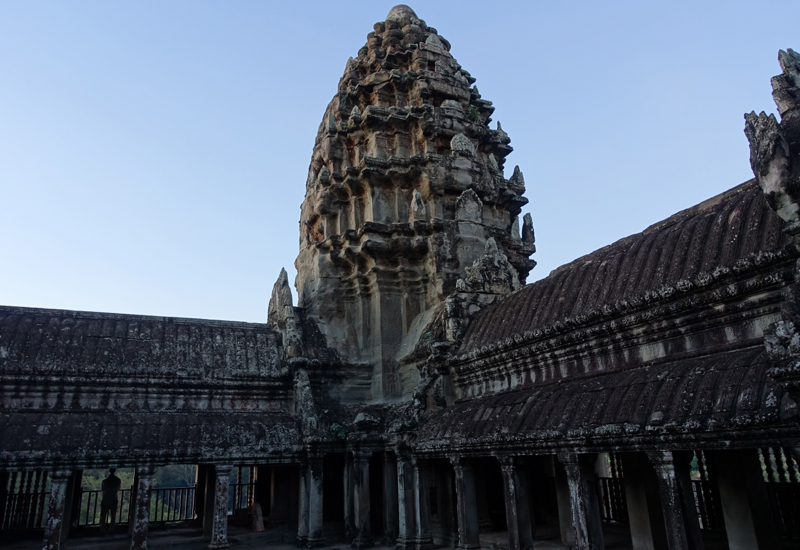 Exploring the top of Angkor Wat Without the Crowds