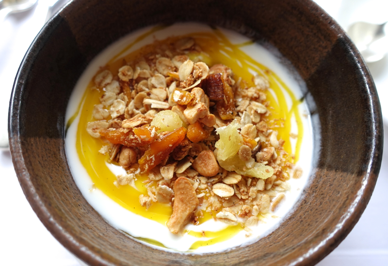 Amansara Restaurant - Mango Yogurt with Homemade Granola