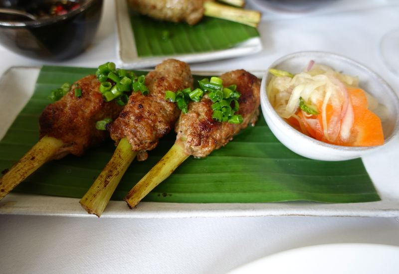 Pork Skewers on Lemongrass, Amansara Lunch