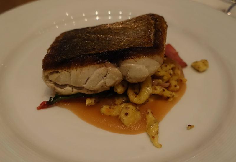 Bluefish with Mustard Spaetzle, Island Creek Oyster Bar