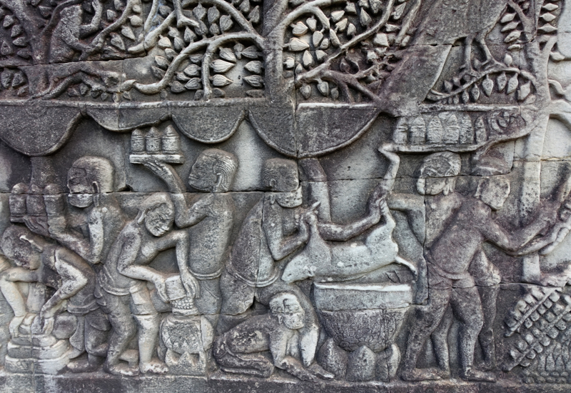 Khmer Victory Feast After Defeating Cham, The Bayon