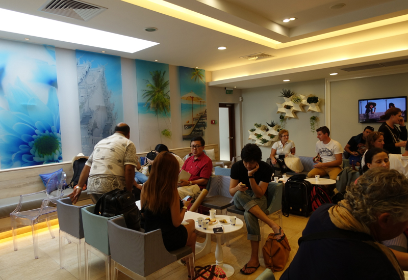 Crowded Bangkok Airways Airport Lounge