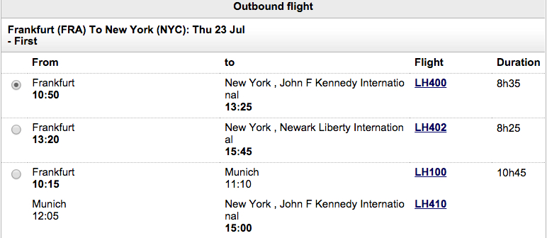 Tips Booking Lufthansa First Class: Book from NYC and Fly JetBlue Mint to NYC