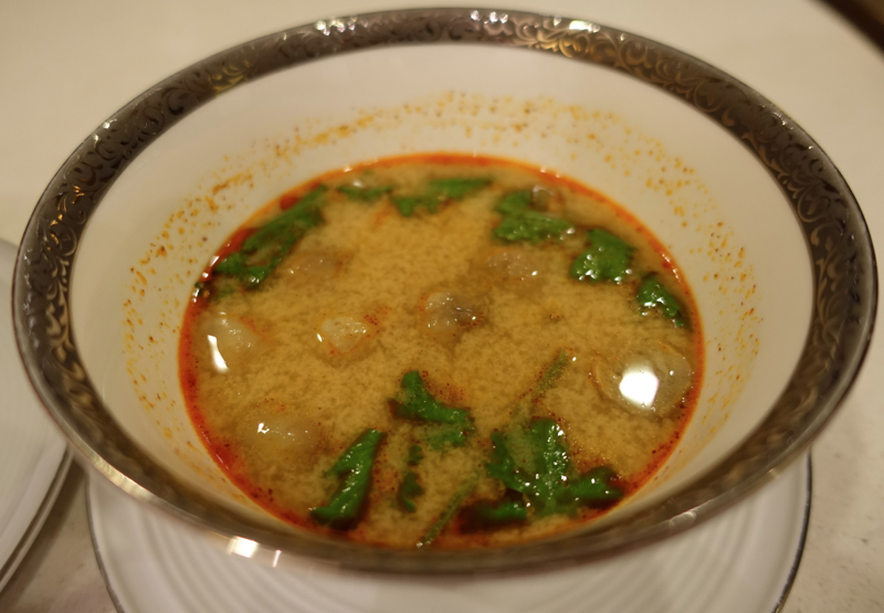 Thai Royal First Lounge Bangkok Review - Tom Yum Goong Soup
