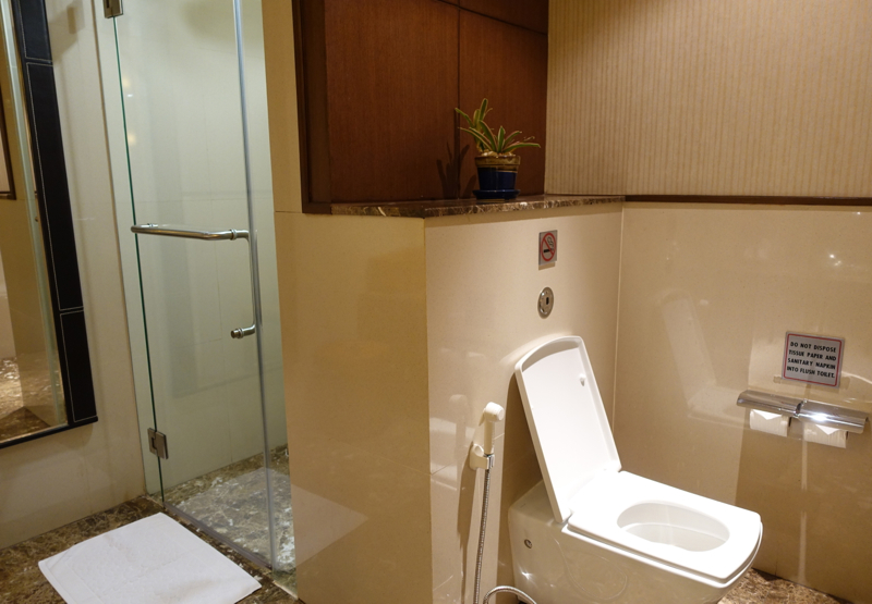 Thai Royal First Lounge Bangkok Review - Shower Suite