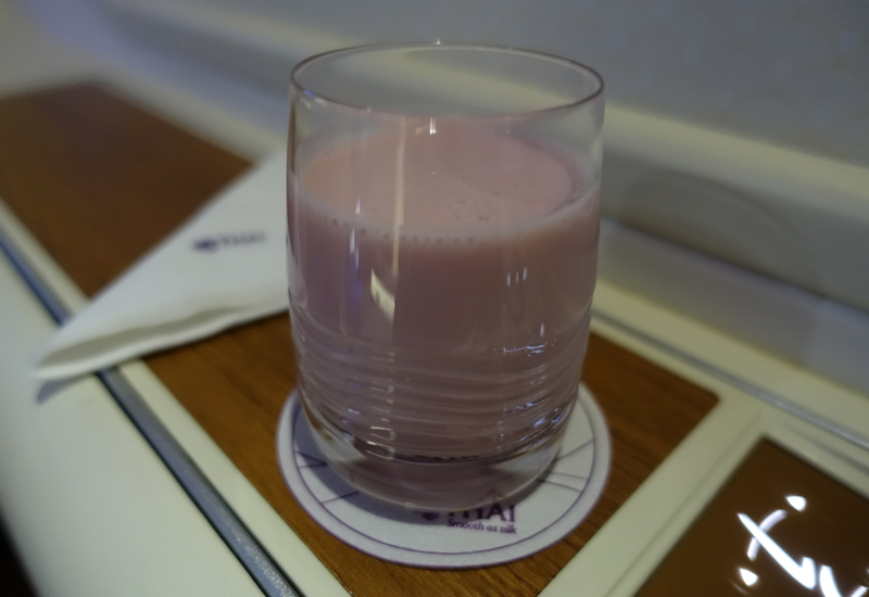 Thai A380 First Class Review-Fruit Smoothie