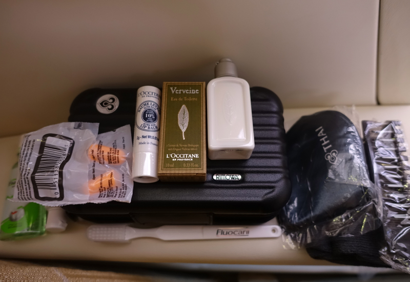 Thai Airways First Class Rimowa Amenity Kit with L'Occitane Products